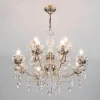 Подвесная люстра Eurosvet Teodore 10103/12 античная бронза/прозрачный хрусталь Strotskis Подвесная люстра Eurosvet Teodore 10103/12 античная бронза/прозрачный хрусталь Strotskis