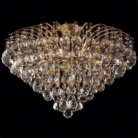 Подвесная люстра Eurosvet 3299/9 золото/прозрачный хрусталь Strotskis