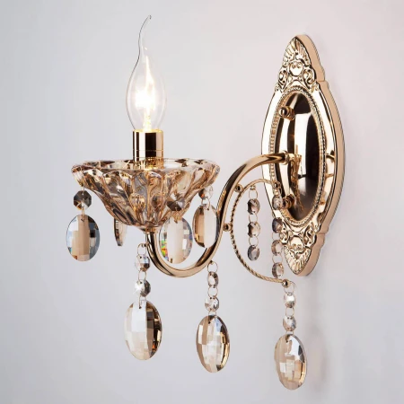 Бра Eurosvet 10025/1 золото/тонированный хрусталь Strotskis