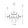 Каскадная люстра Lucia Tucci Barletta 122.16.8.6 Antique Каскадная люстра Lucia Tucci Barletta 122.16.8.6 Antique