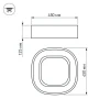 Потолочный светодиодный светильник Arlight SP-Tor-Quadrat-S450x450-35W Day4000 022138(1)