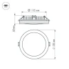 Встраиваемый светодиодный светильник Arlight LTD-135SOL-20W White 020713