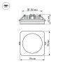 Встраиваемый светодиодный светильник Arlight LTD-96x96SOL-BK-10W Warm White 022556