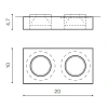 Встраиваемый светильник Azzardo Vektor 2 Square AZ1620