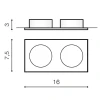 Встраиваемый светильник Azzardo Ivo 2 Square AZ1789