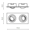 Встраиваемый светильник Azzardo Caro 2 Square AZ2438