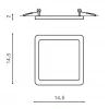 Встраиваемый светильник Azzardo Slim 15 Square AZ2836