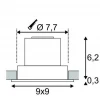 Встраиваемый светодиодный светильник SLV New Tria Led DL Square Set 113911