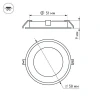 Встраиваемый светодиодный светильник Arlight KT-R-6x0.5W Led Day White 12V 018238