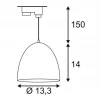 Трековый светильник SLV 3Ph Para Cone 14 153140