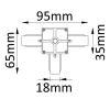 Соединитель T-образный однофазный Crystal Lux CLT 0.211 03 WH