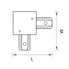 Коннектор L-образный Lightstar Barra 501127