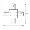 Коннектор X-образный Lightstar Barra 501146