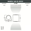 Уличный настенный светильник Fumagalli Marta 2A6.000.000.AXD2L