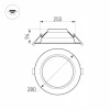 Встраиваемый светодиодный светильник Arlight IM-280WH-Cyclone-40W Warm White 023220