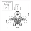 Подвесная люстра Odeon Light Safira 2802/8 Подвесная люстра Odeon Light Safira 2802/8