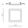 Встраиваемый светильник Azzardo Slim 15 Square AZ2837