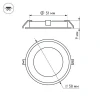 Встраиваемый светодиодный светильник Arlight KT-R-6x0.5W Led White 12V 018239