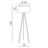 Торшер Azzardo Tripod Wood AZ3013